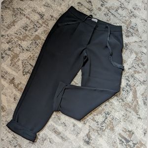 Wilfred Black Pants with Silk Tie